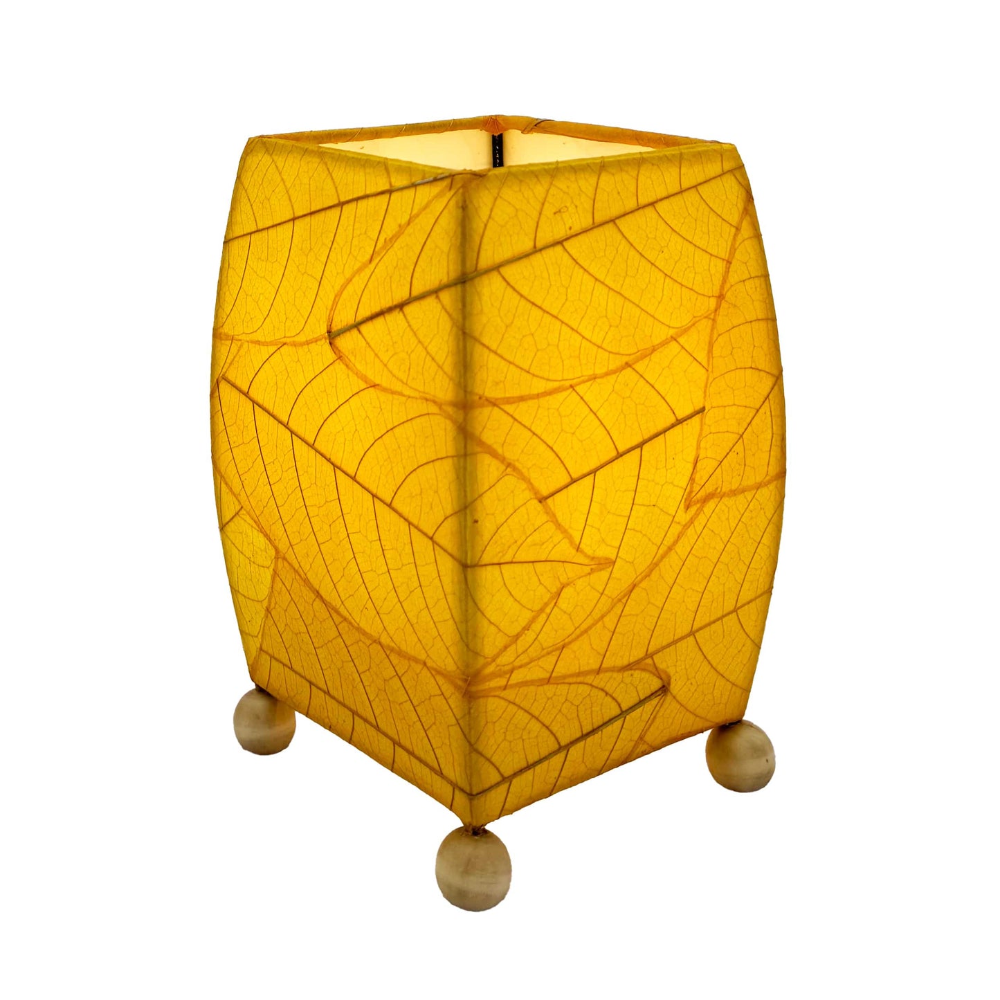 Mini Square Cocoa Leaf Table Lamp