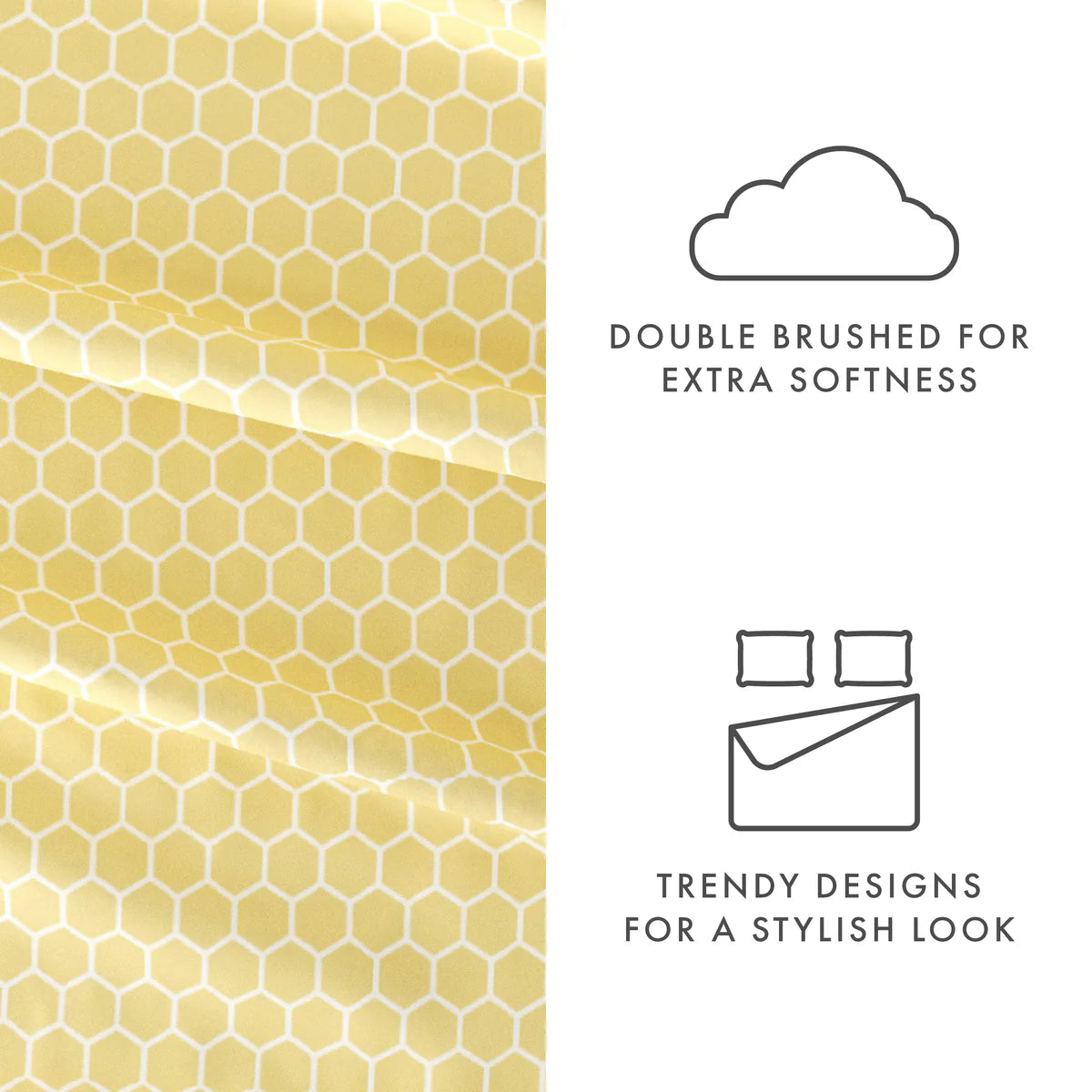 Honeycomb 4-Piece Patterned Sheet Set