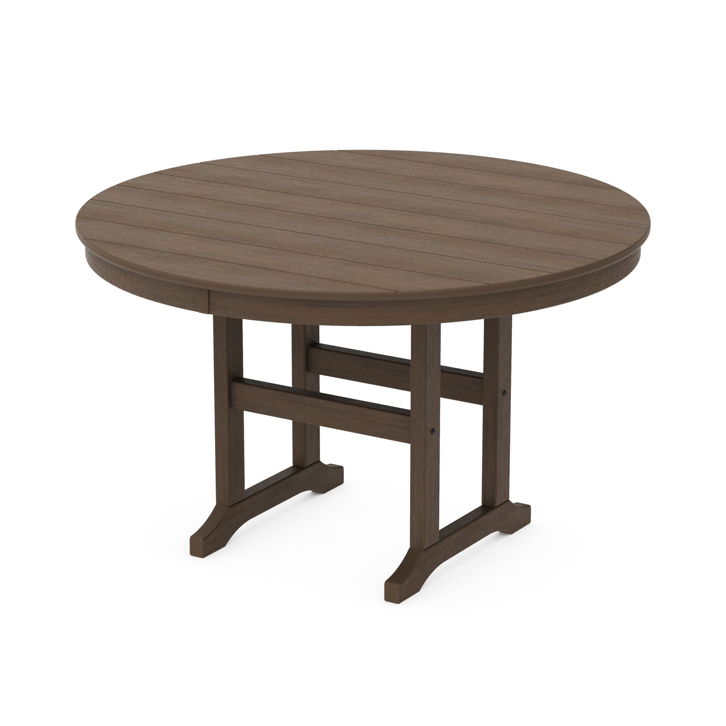 POLYWOOD 48" Round Farmhouse Dining Table — Kona