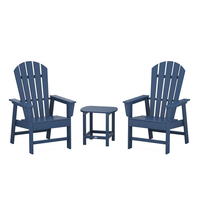 POLYWOOD South Beach Casual Chair 3-Piece Set with 18" South Beach Side Table FREE SHIPPING