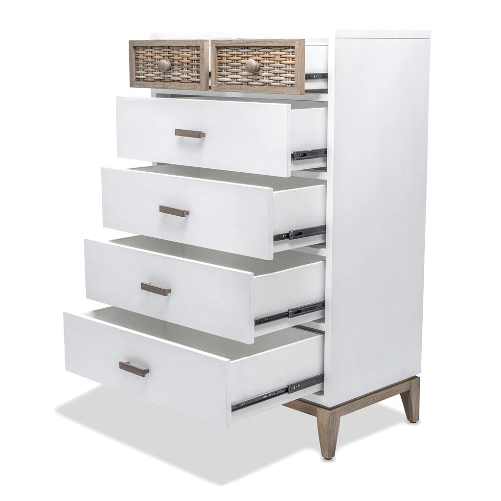 Sea Winds - Kauai 6 Drawer Split Vertical Chest