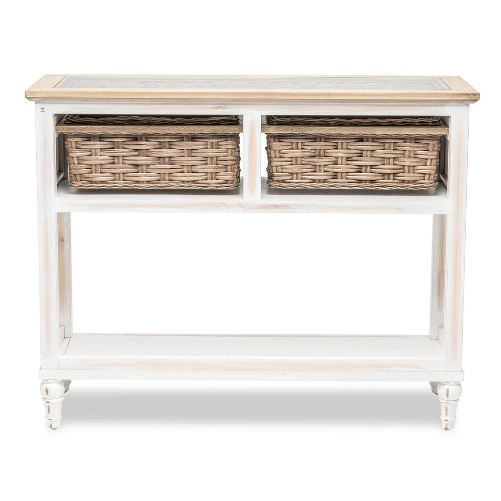 Sea Winds - Island Breeze 2-Basket Console Table