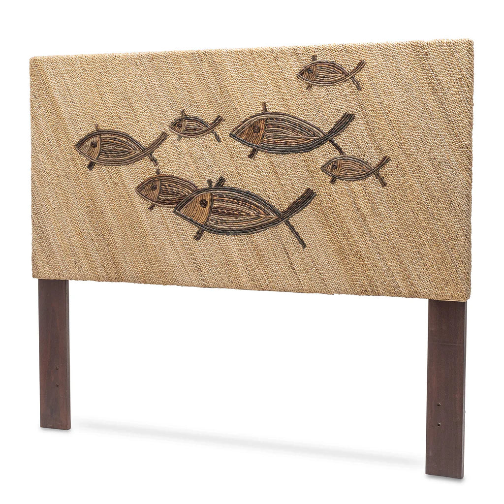 Sea Winds - Island Breeze School of Fish Weave Headboard Queen