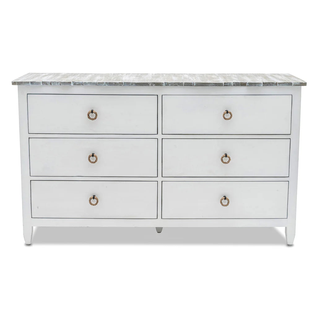 Sea Winds - Picket Fence 6-Drawer Dresser