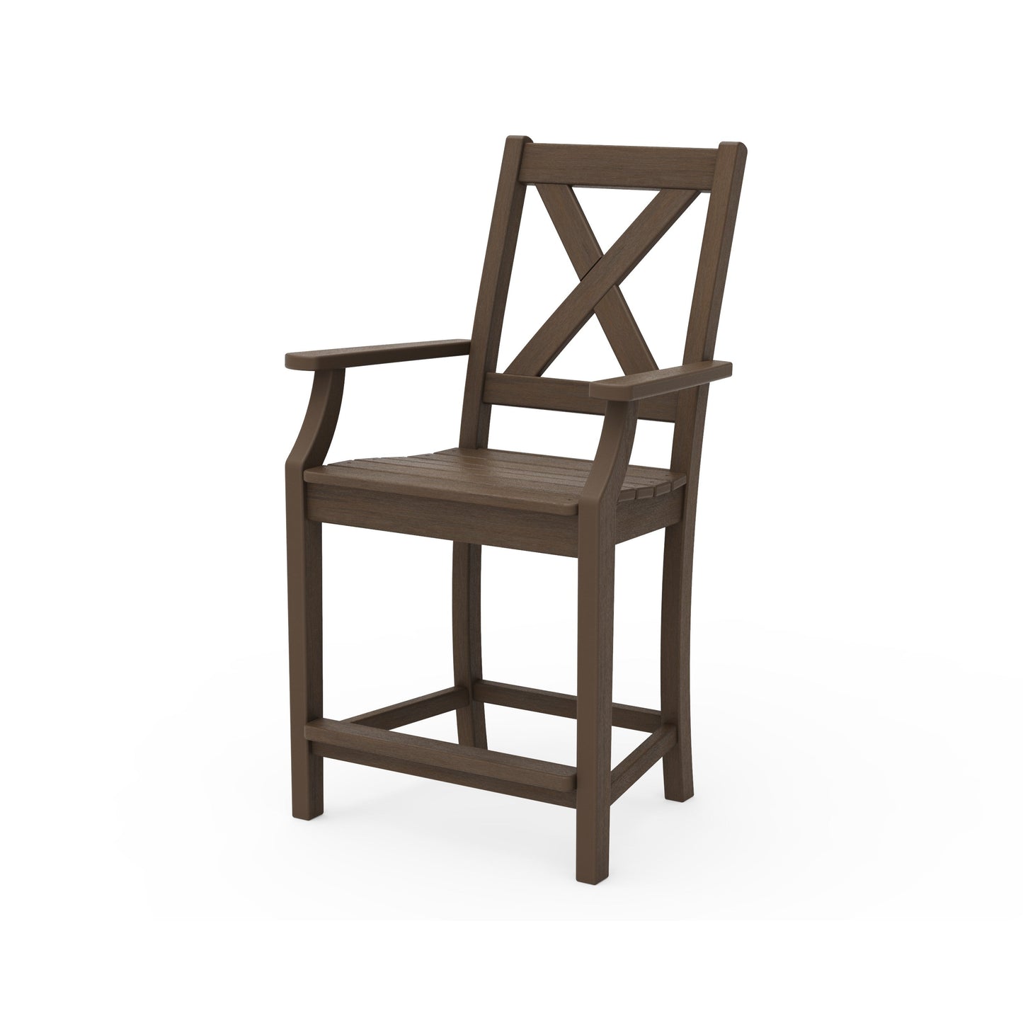 POLYWOOD Braxton Counter Arm Chair — Kona