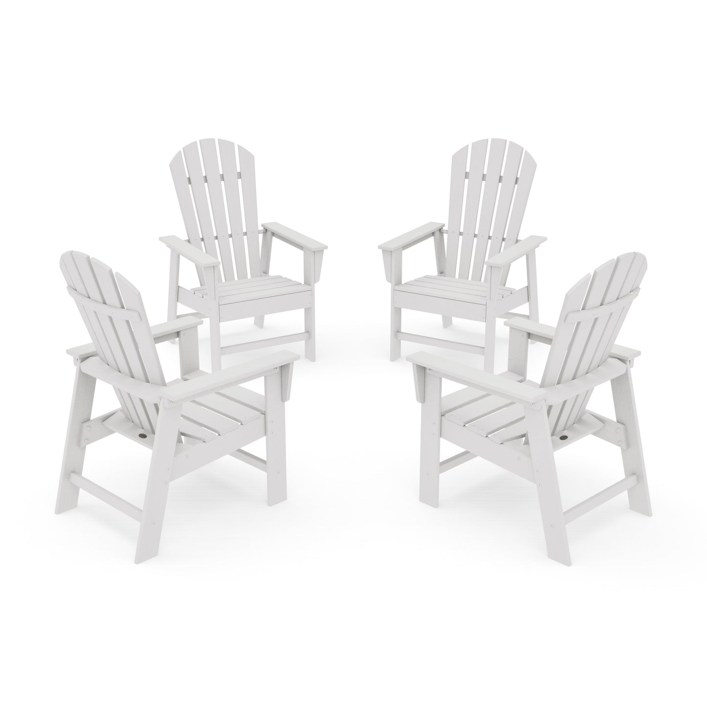 POLYWOOD 4-Piece South Beach Casual Chair Conversation Set — Vintage White