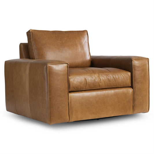 Bernhardt Nest Leather Swivel Chair — 332SLO