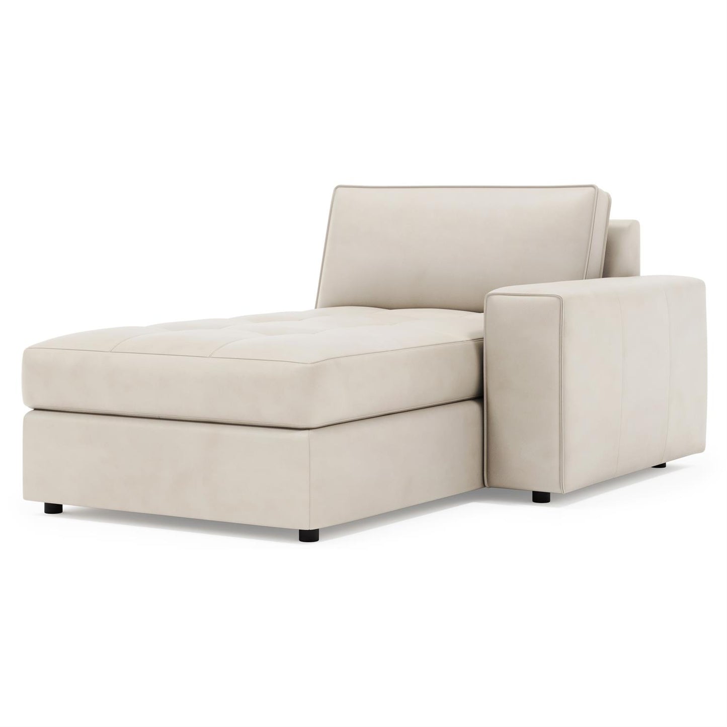 Bernhardt Nest Leather Right Arm Chaise Without Pillows — 3337LY