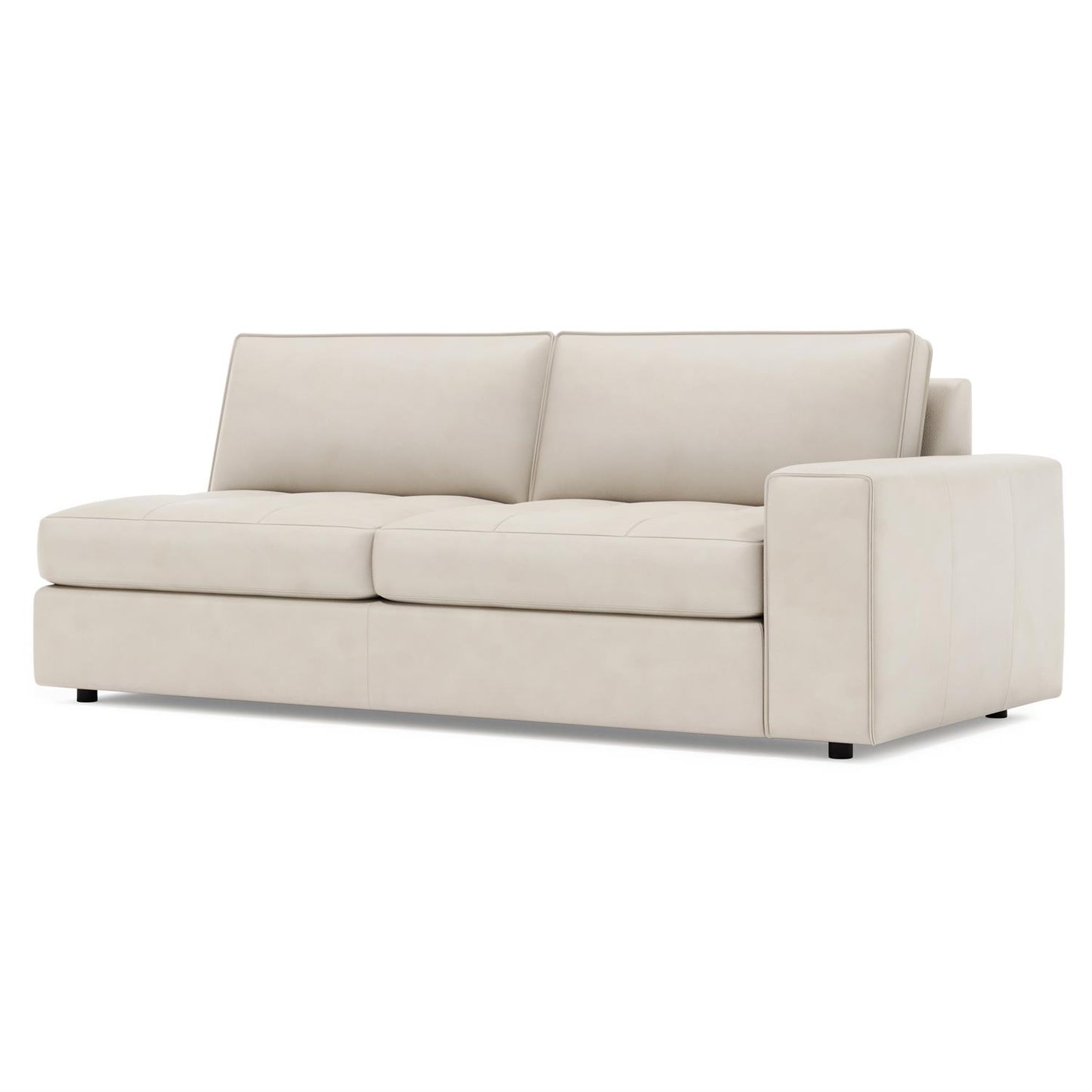 Bernhardt Nest Leather Right Arm Loveseat Without Pillows — 3341LY