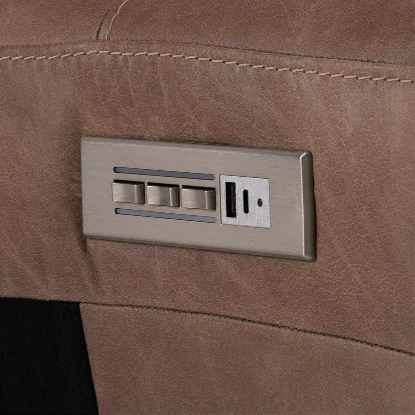 Bernhardt Lioni Leather Armless Power Motion Chair — 9555RHO