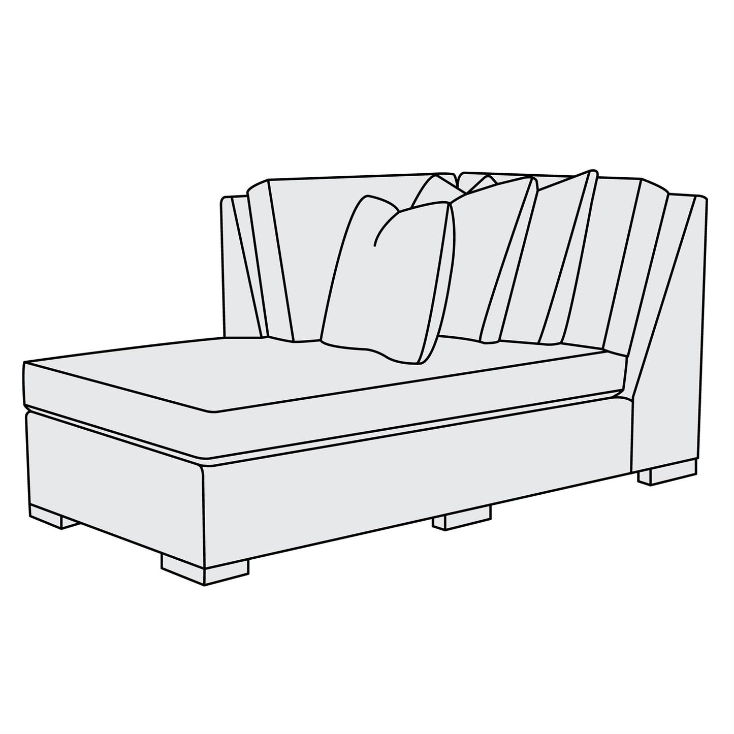 Bernhardt Germain Fabric Left Arm Bumper Chaise — B2648