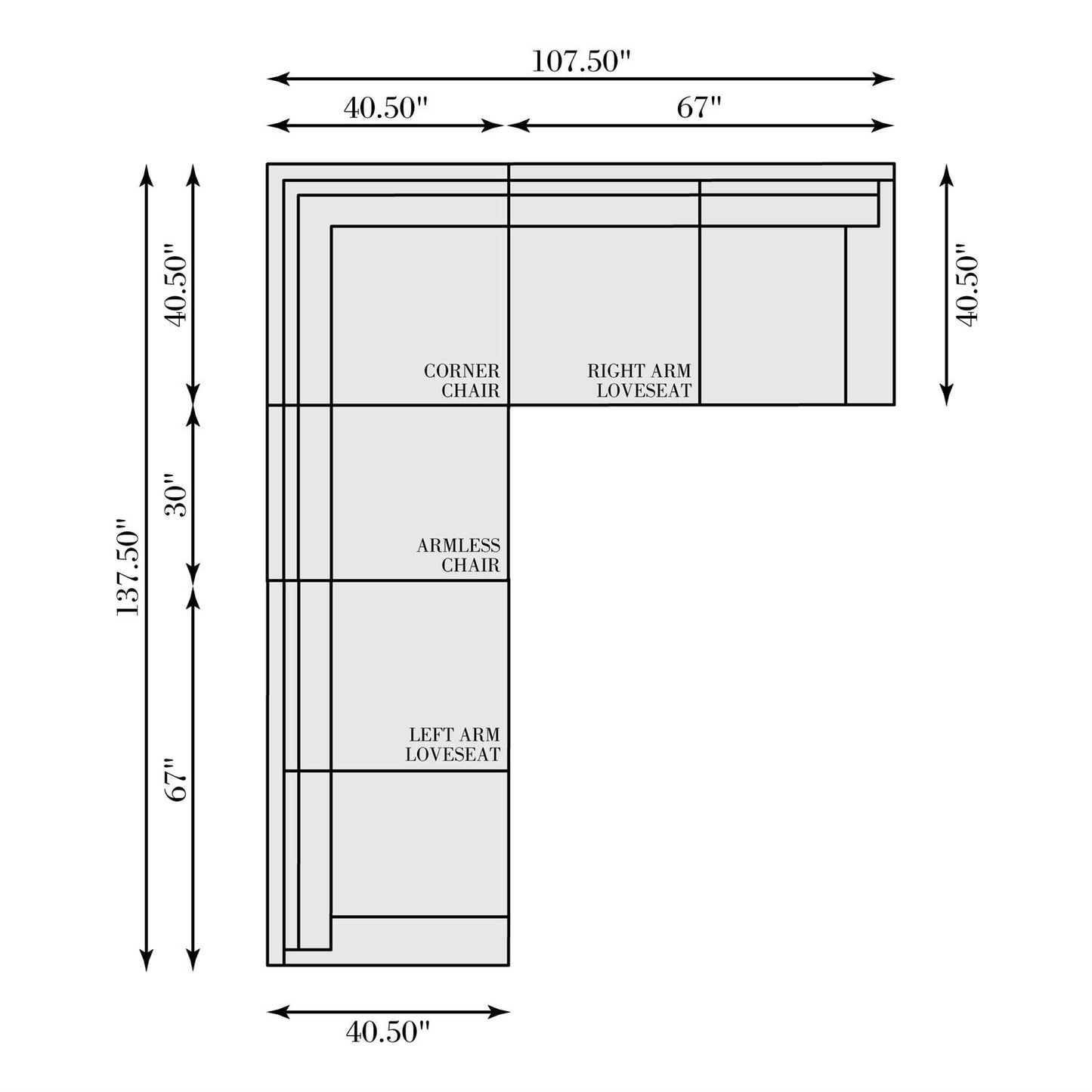 Bernhardt Dawkins Leather Sectional — K1669