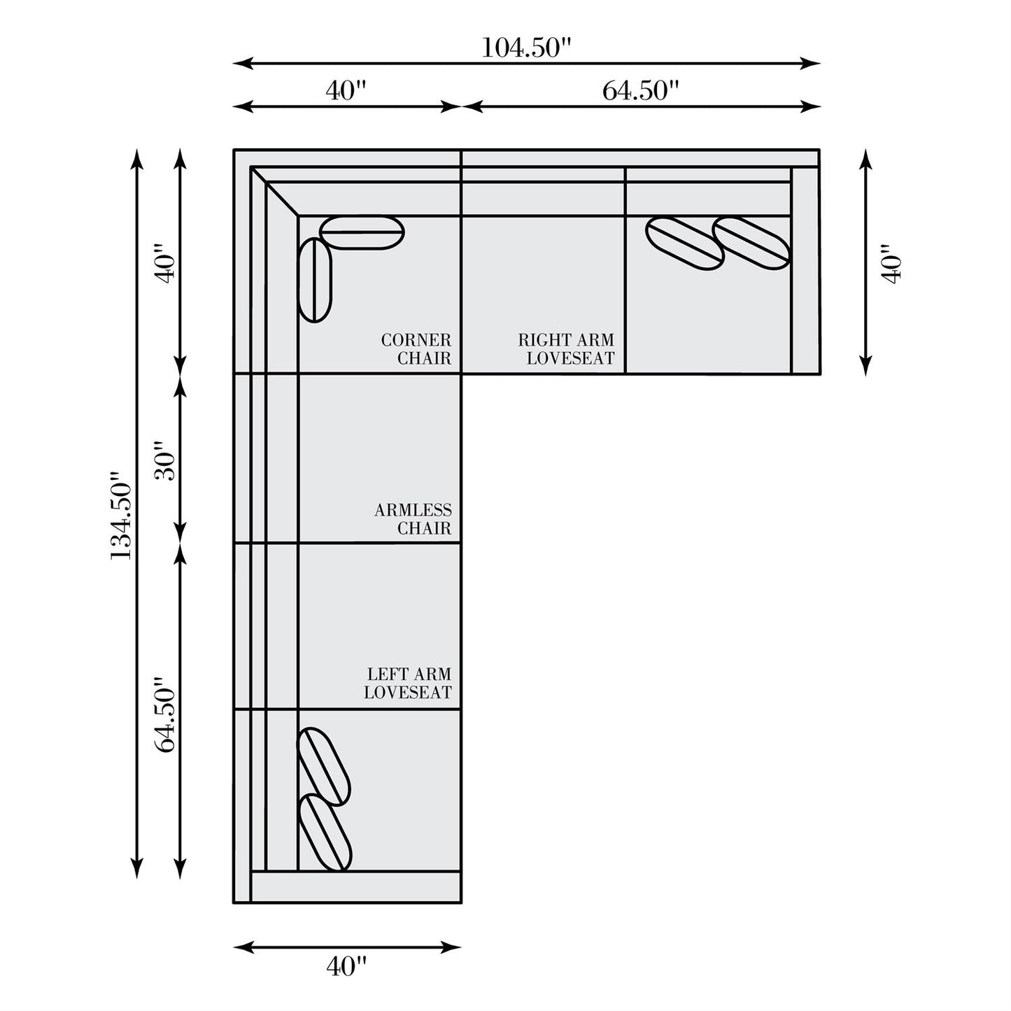 Bernhardt Kelsey Fabric Sectional — K1671