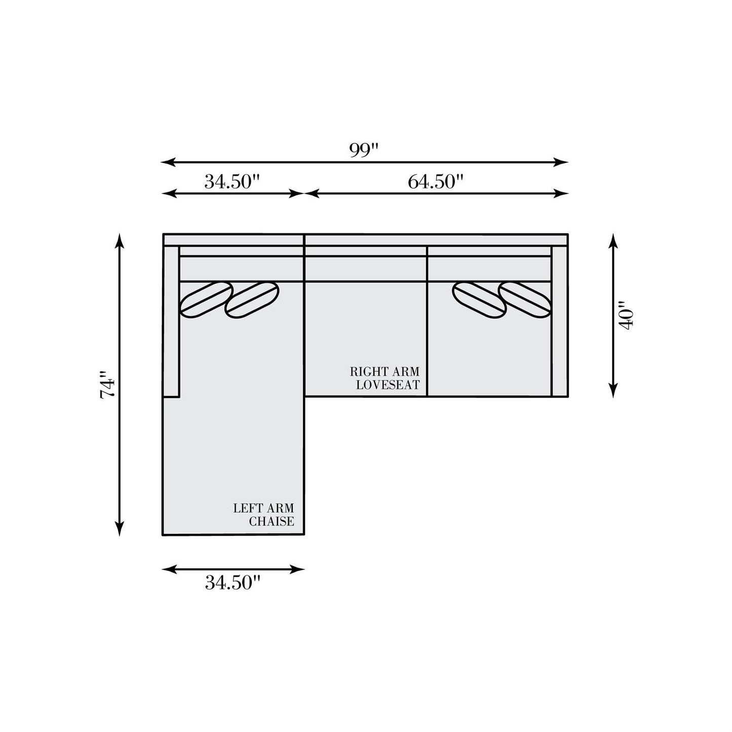 Bernhardt Kelsey Fabric Sectional — K1685
