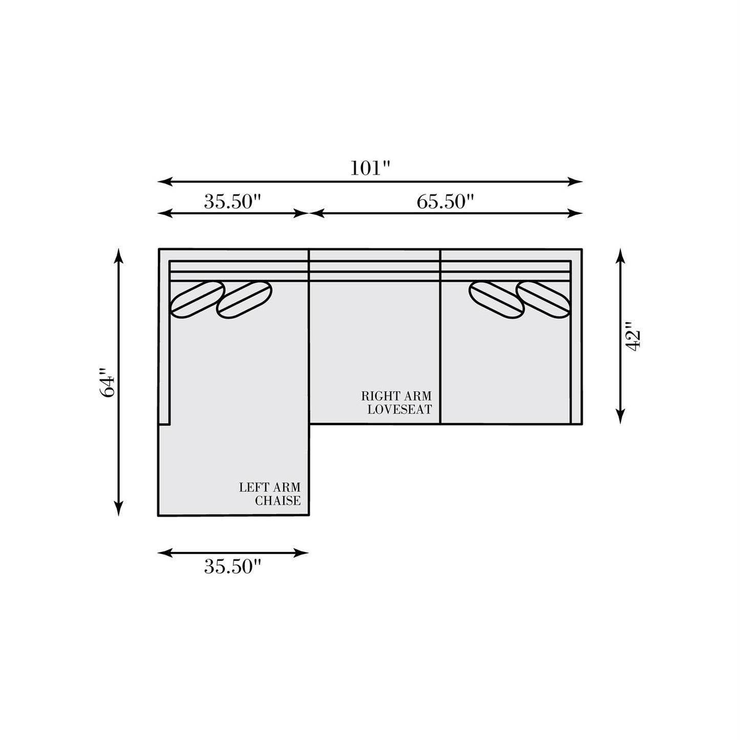Bernhardt Joli Fabric Sectional — K1801