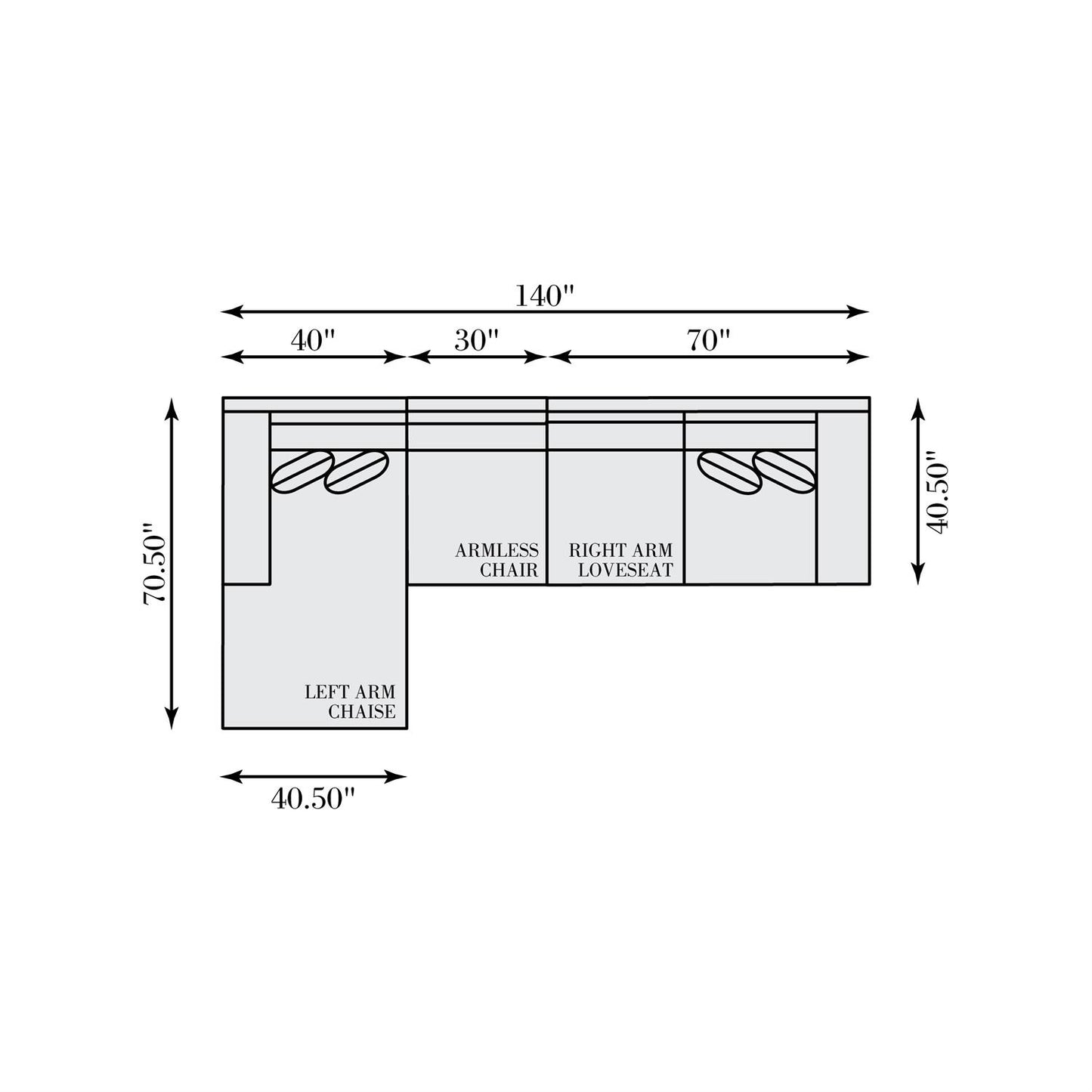Bernhardt Andie Fabric Sectional — K1882