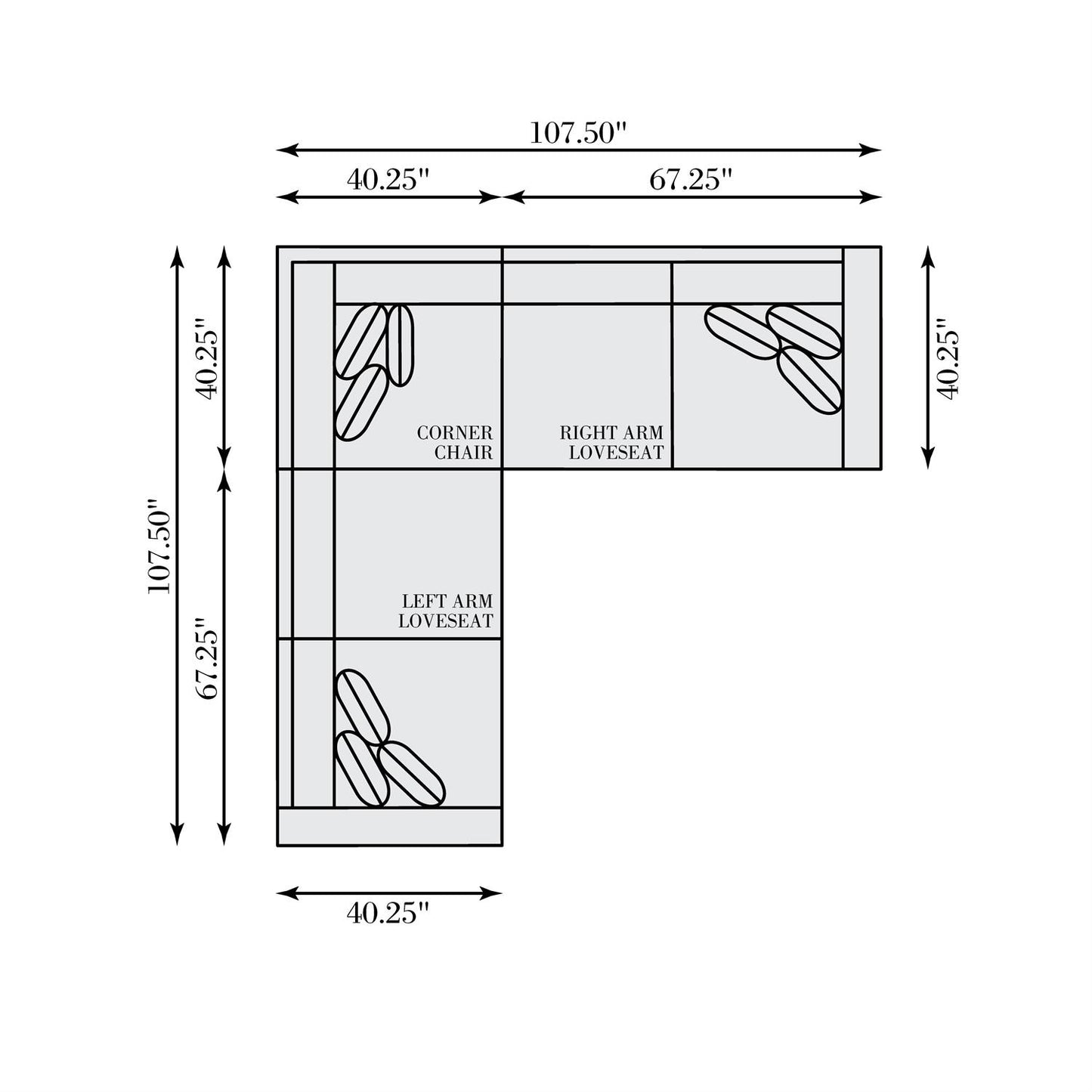 Bernhardt Ventura Fabric Sectional — K2079