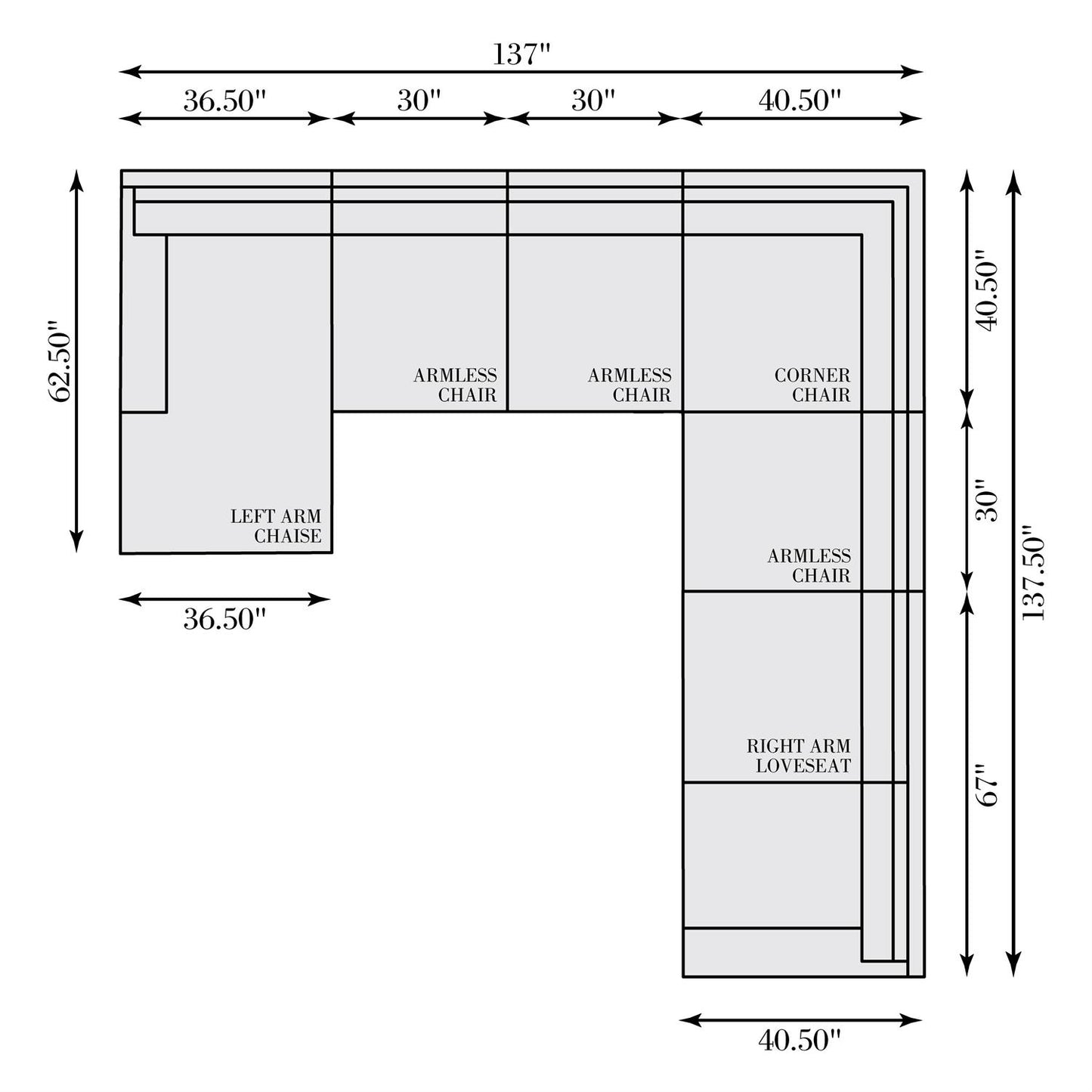 Bernhardt Dawkins Leather Sectional — K2109