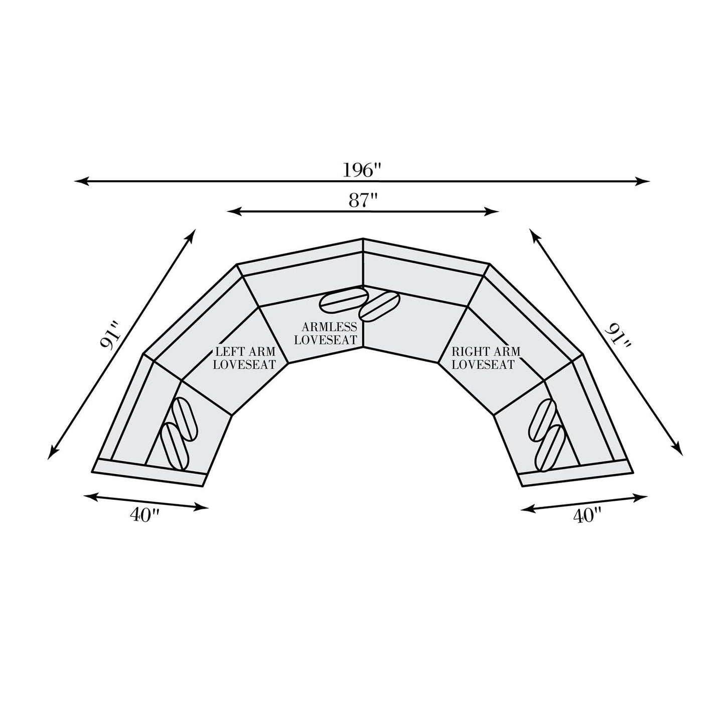 Bernhardt Soleil Fabric Sectional — K2177