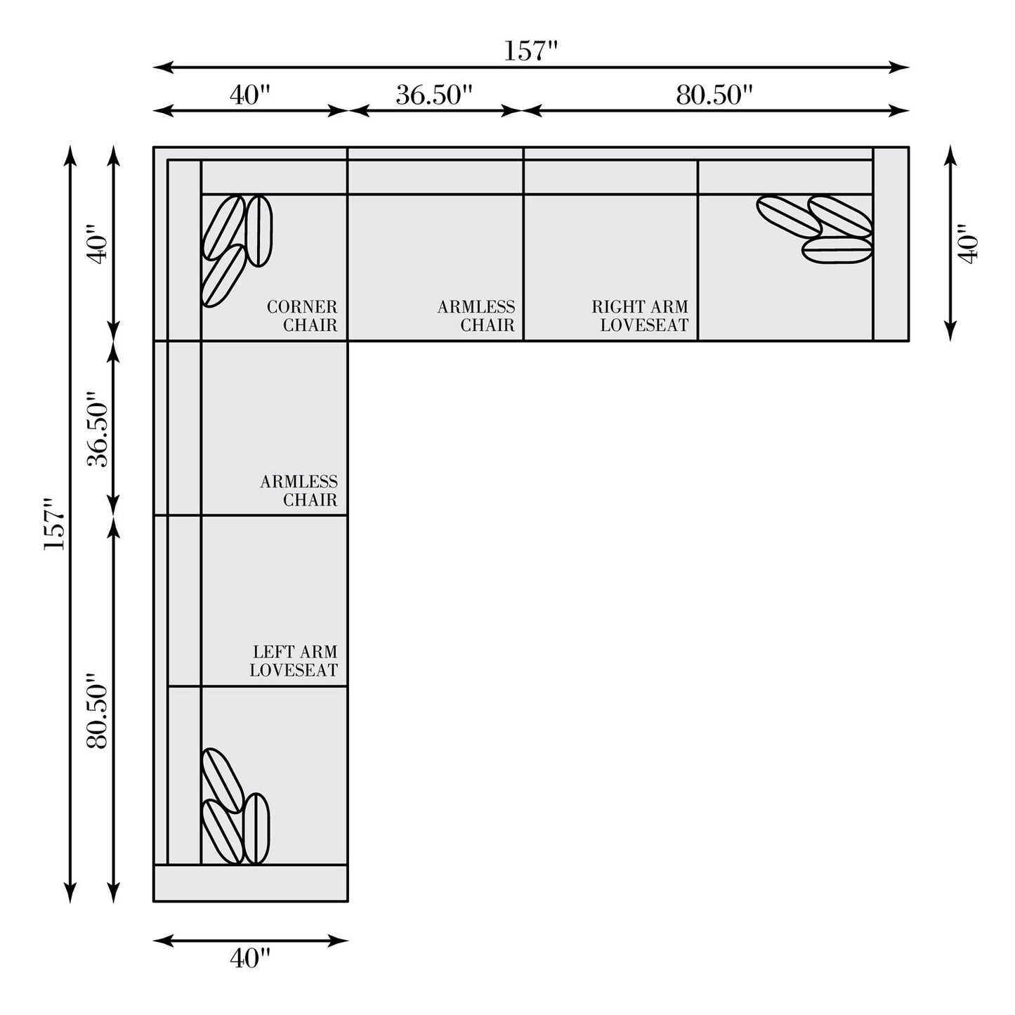 Bernhardt Helena Fabric Sectional Wood Foot — K2194
