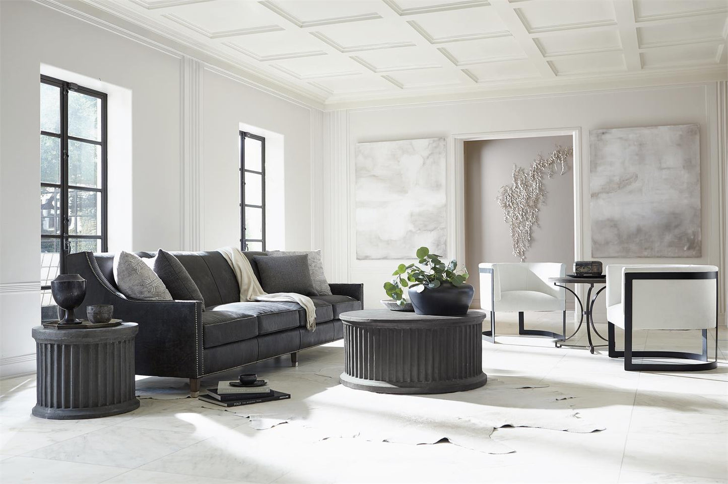 Bernhardt Palisades Leather Sofa — N2877L