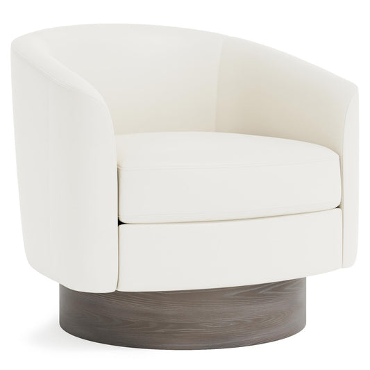 Bernhardt Camino Leather Swivel Chair Without Pillows — N572SLY