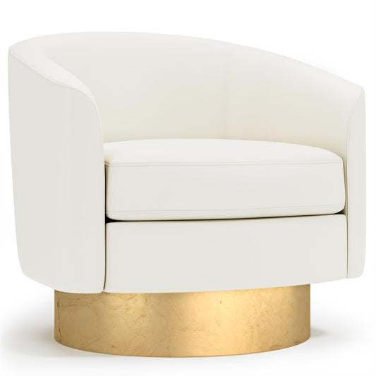 Bernhardt Camino Leather Swivel Chair Without Pillows — N573SLY