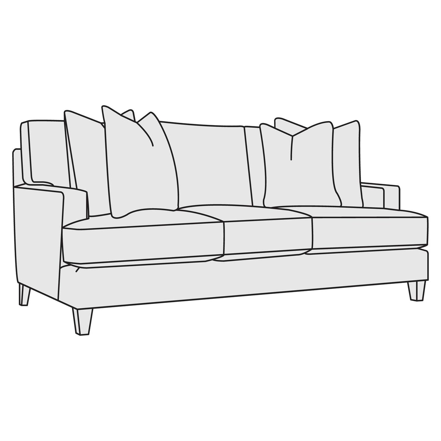 Bernhardt Mila Fabric Sofa (80") — P6416