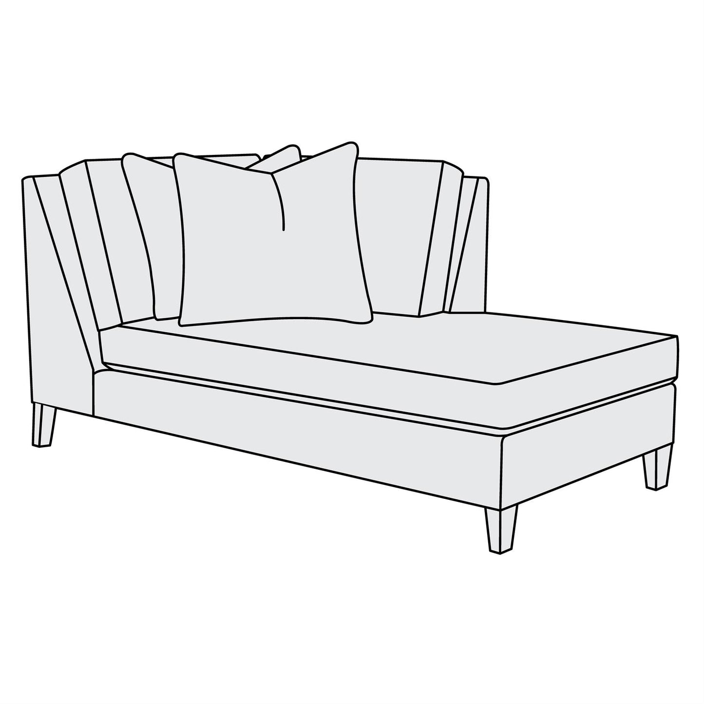 Bernhardt Mila Fabric Right Arm Bumper Chaise — P6447