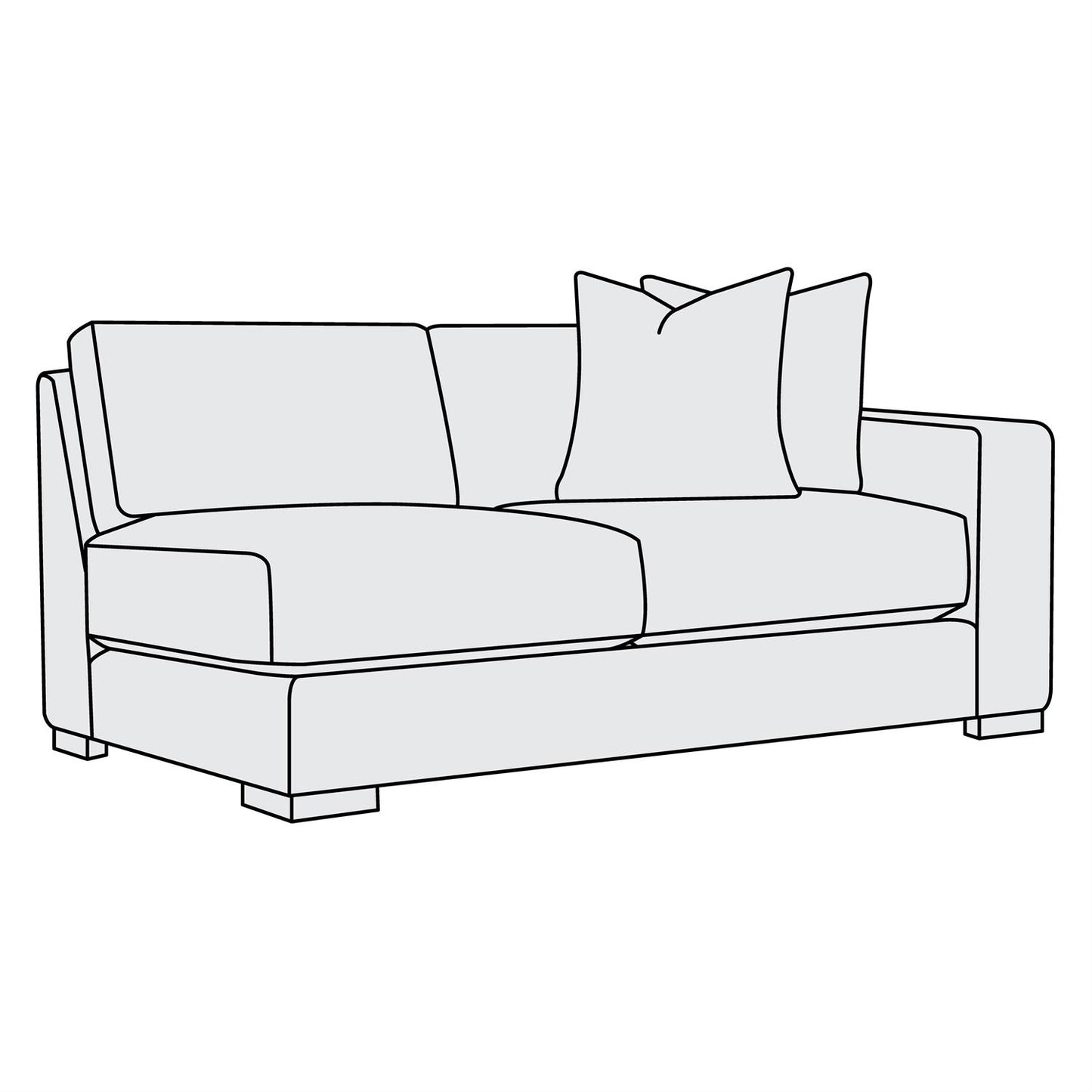 Bernhardt Drew Fabric Right Arm Loveseat — P7541