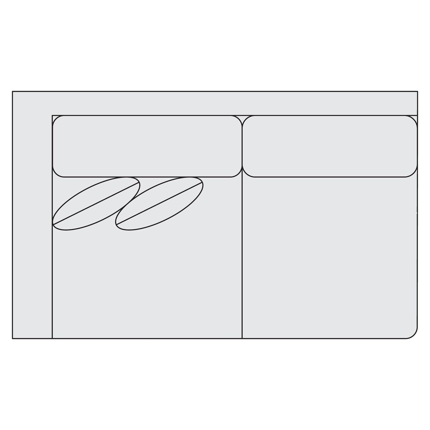 Bernhardt Fabric Left Arm Loveseat — S42