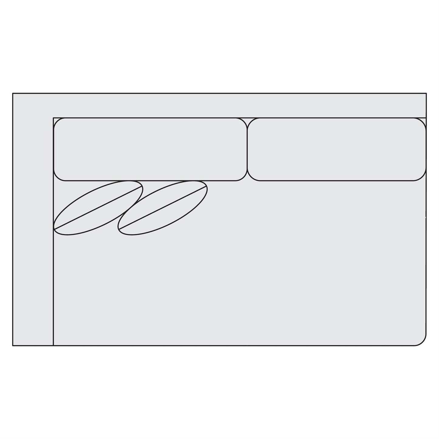 Bernhardt Fabric Left Arm Loveseat — S52