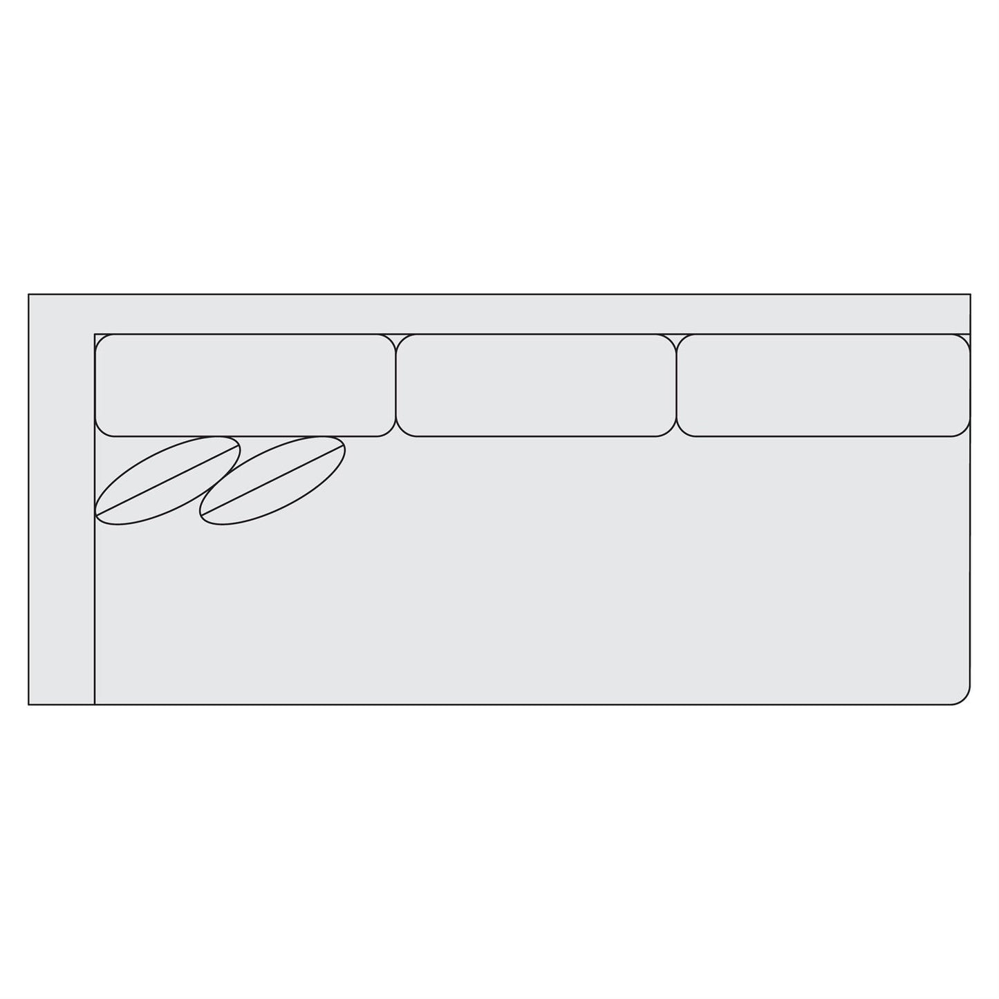 Bernhardt Fabric Left Arm Sofa — S82