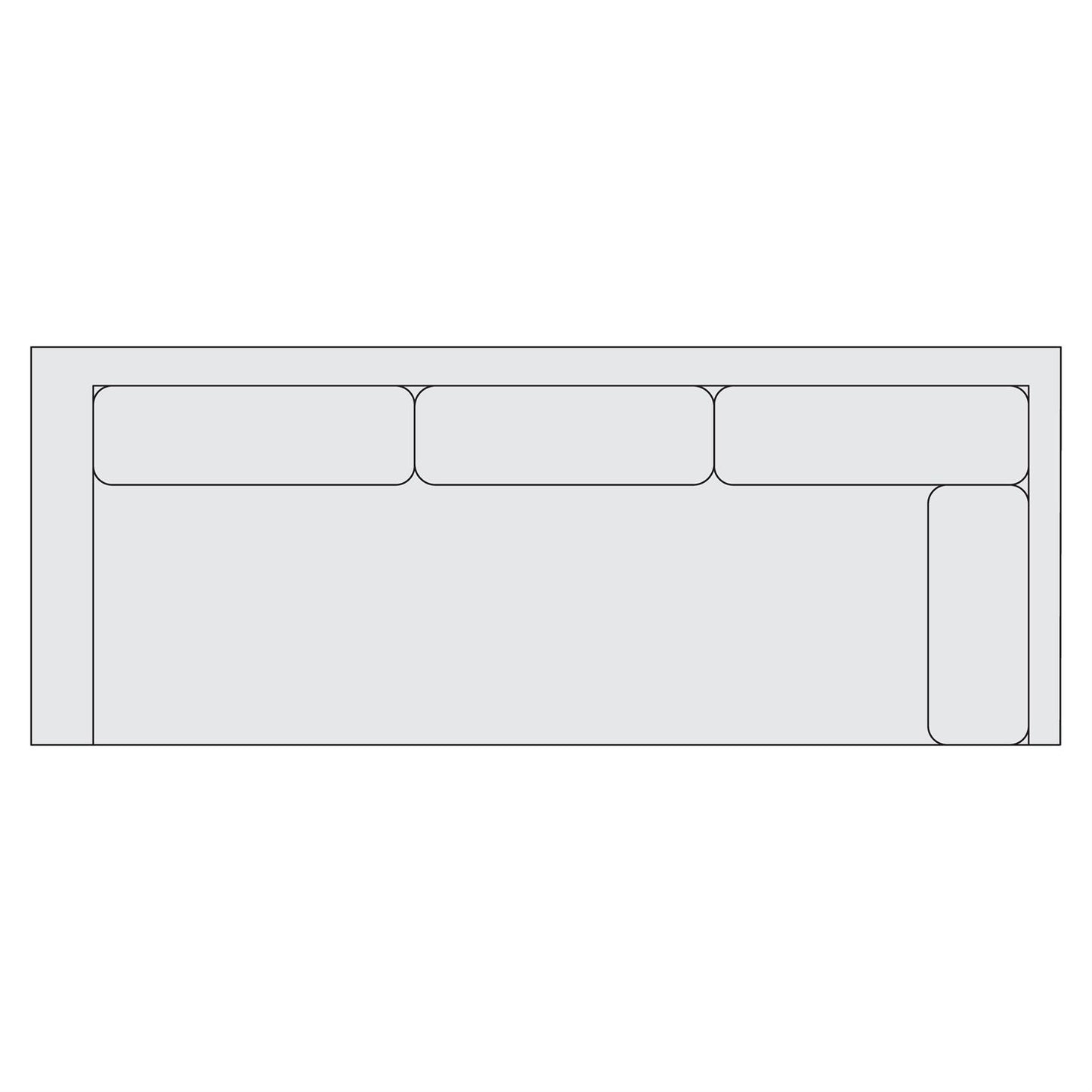Bernhardt Fabric Right Arm Return Sofa — Y83