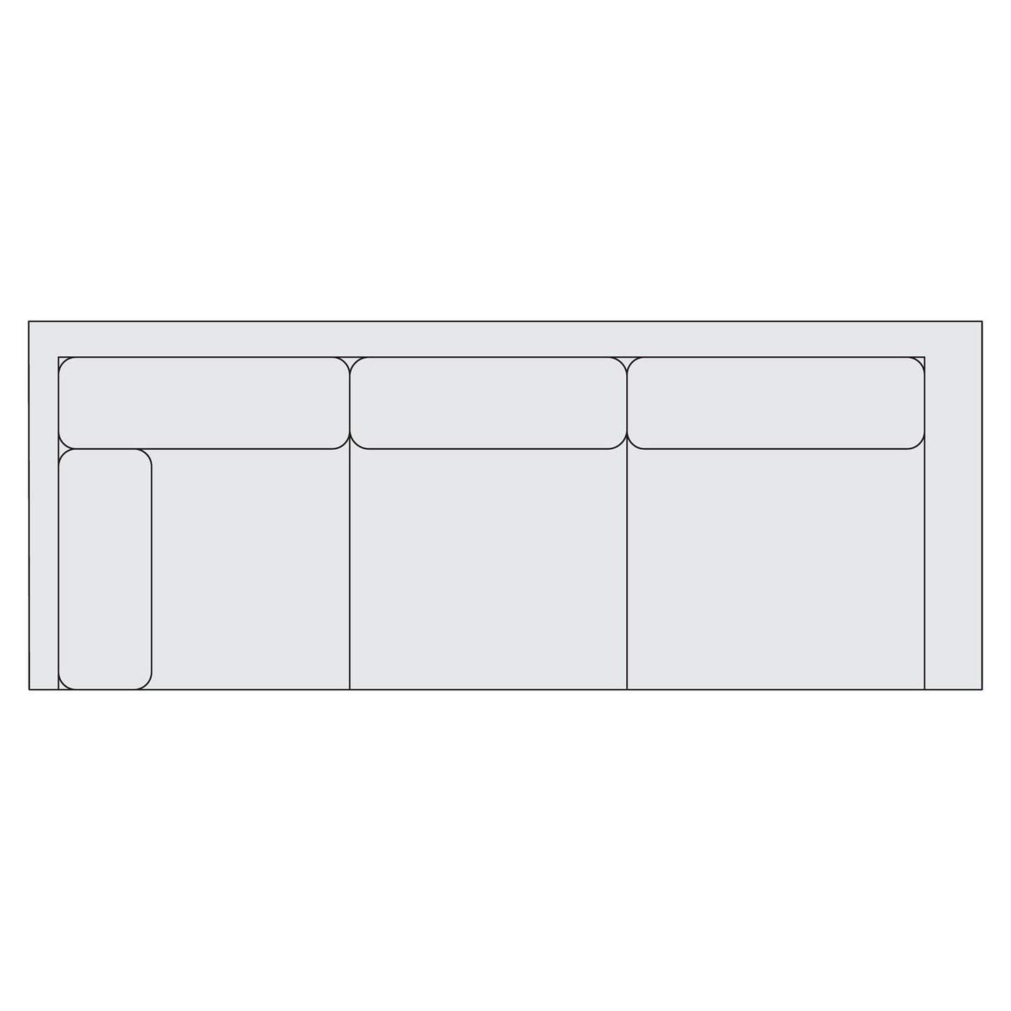 Bernhardt Fabric Left Arm Return Sofa — Y94