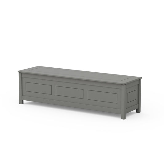 POLYWOOD Country Living 60" Storage Bench — Slate Grey