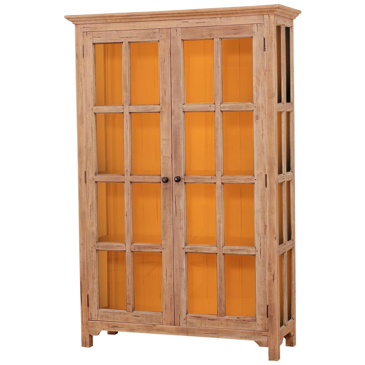 Bramble Aries Glass Door Bookcase with 4 LED - supplier example in DRW WHD