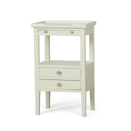Bramble Eton 2 Drawer Side Table with Pull Out Shelf with Knob A - supplier example in BTY NDT