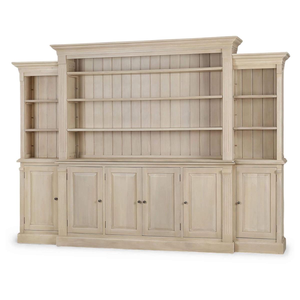 Bramble French Hens Media Cabinet with Glass Shelves on Sides - supplier example in SNB