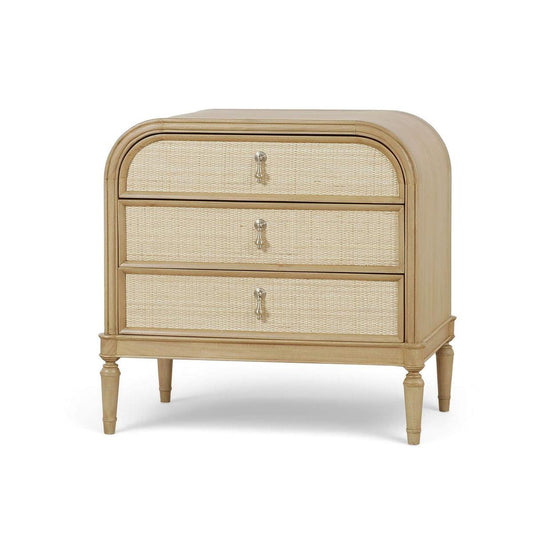 Bramble Langford 3 Drawer Nightstand with Rattan - supplier example in FRW RNAT