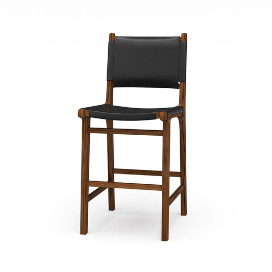 Bramble Logan Counter Stool with Leather - Teak - supplier example in TRN FBBL