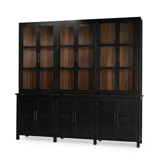 Bramble Madrone 12 Door Display Cabinet with Glass Shelves - supplier example in VGB DRW