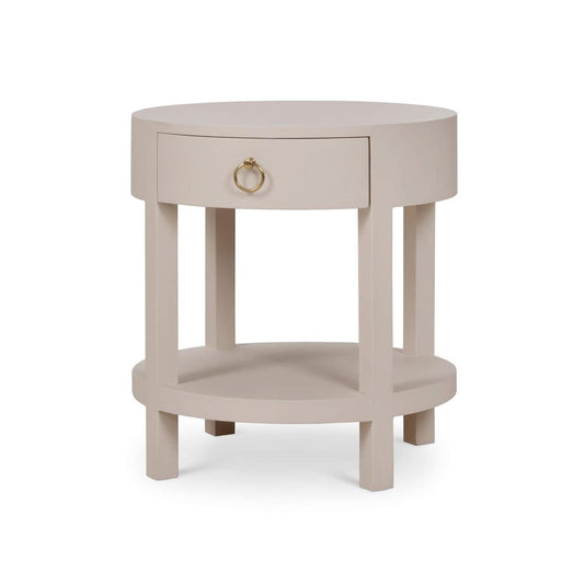 Bramble Milan Linen Wrapped Side Table - supplier example in FPUT