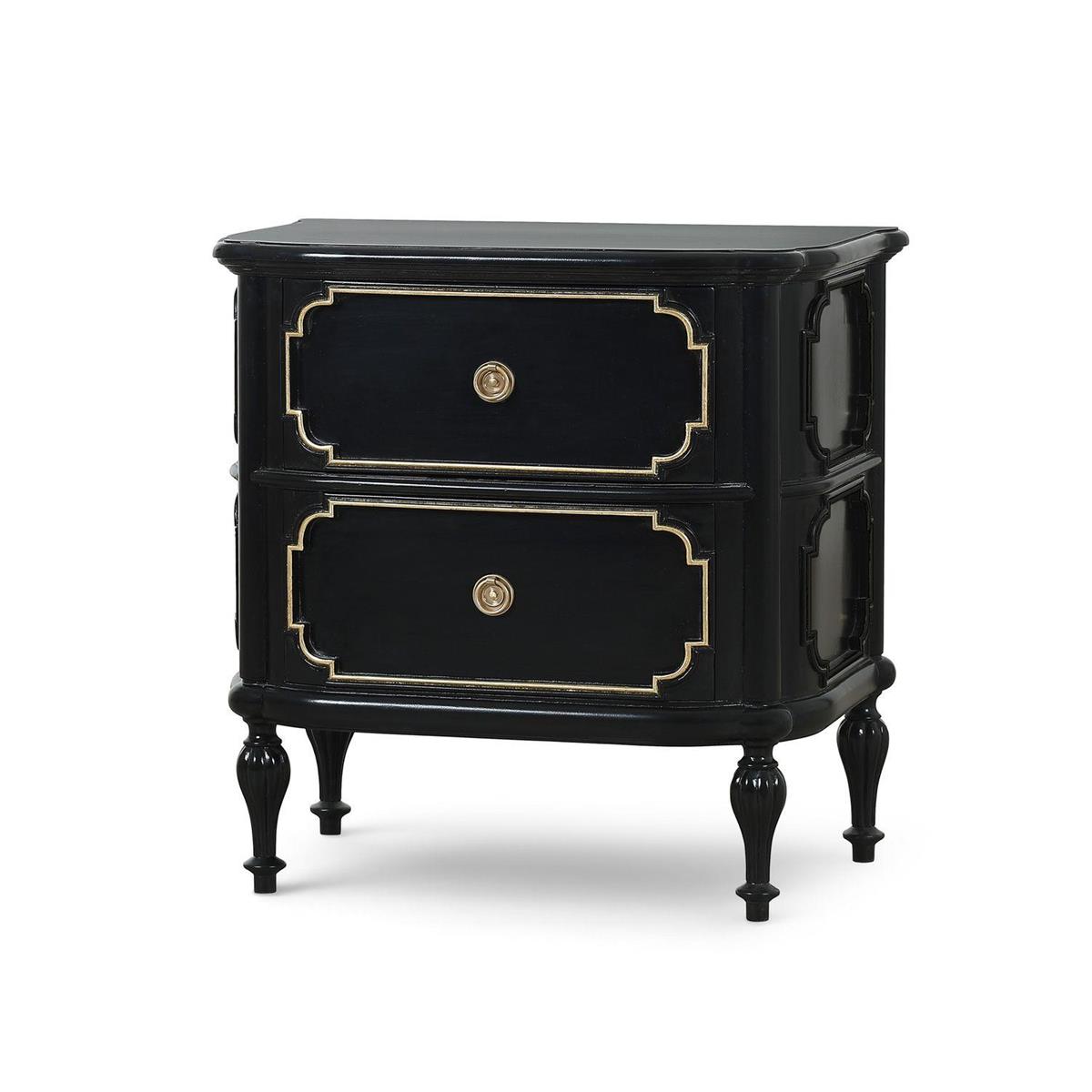 Bramble Piccadilly 2 Drawer Nightstand - supplier example in BKS GLD NDT