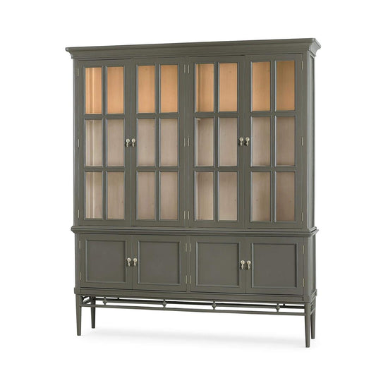 Bramble Seraphine 4 Door Glass Display Cabinet with Glass Shelves & LED - supplier example in MDO SNB LDT