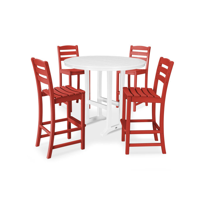 POLYWOOD La Casa Café 5-Piece Side Chair Bar Dining Set FREE SHIPPING