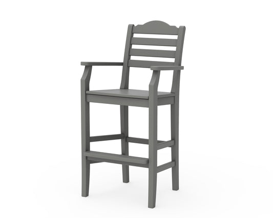 POLYWOOD Savannah Bar Arm Chair — Slate Grey