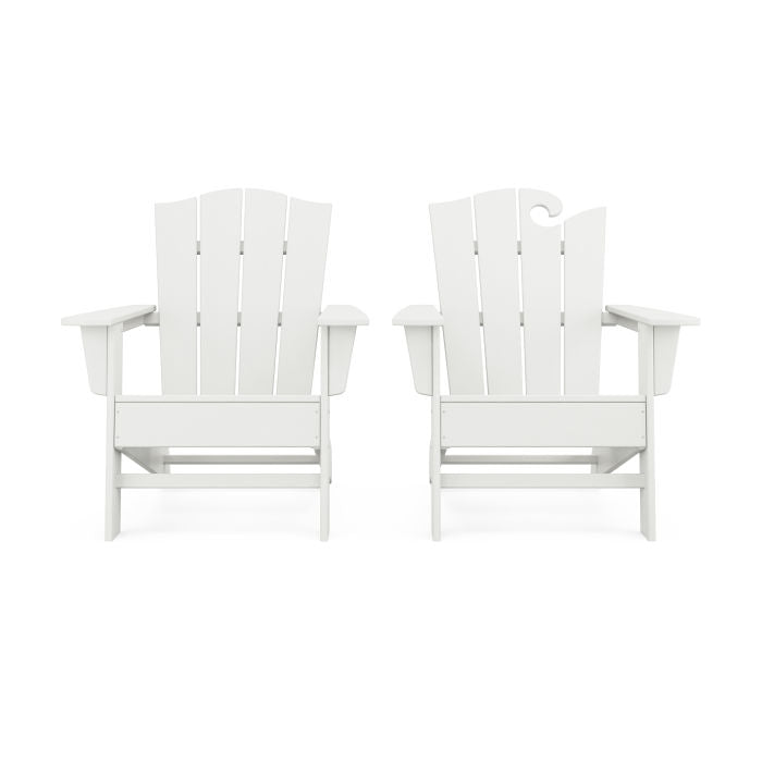 POLYWOOD Wave 2-Piece Adirondack Chair Set with The Crest Chair in Vintage Finish FREE SHIPPING