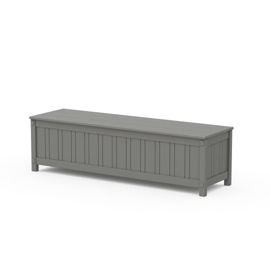 POLYWOOD Acadia 60" Storage Bench — Slate Grey