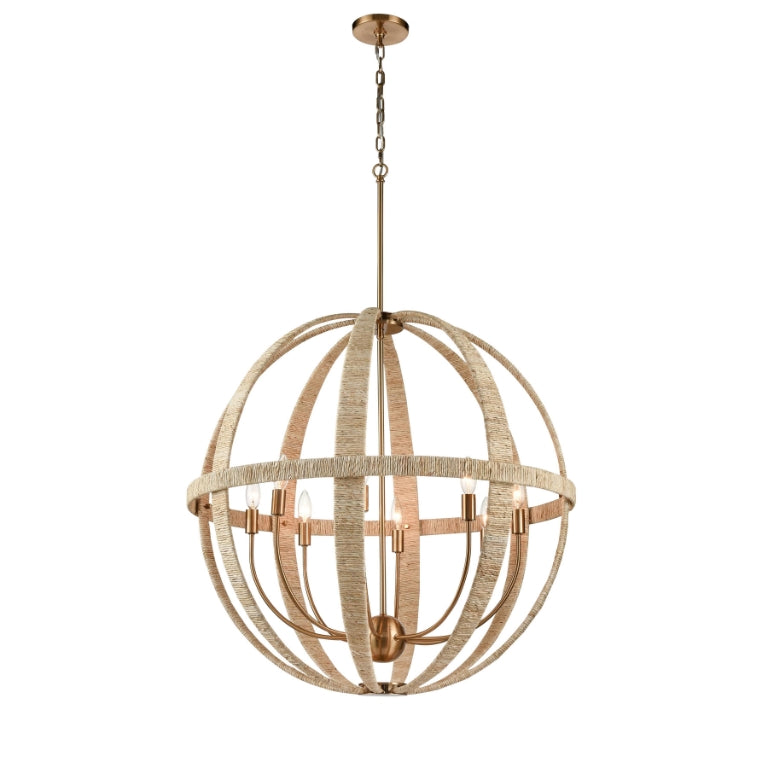 ABACA 32'' WIDE 8-LIGHT CHANDELIER - FREE SHIPPING !!!
